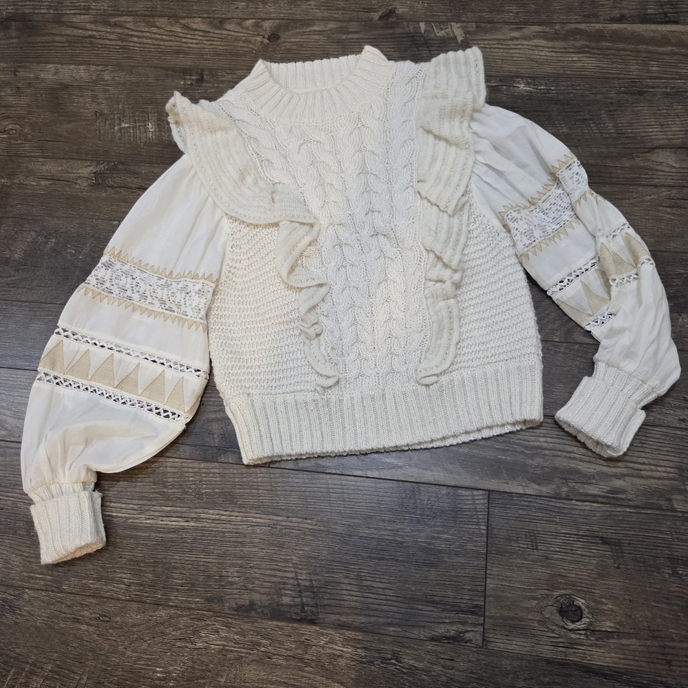 Anthropologie Cable Knit Sweater - Size Small